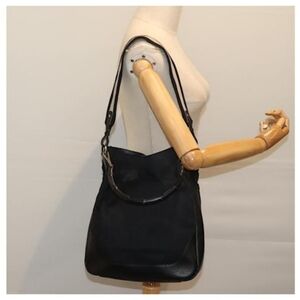 Authentic Gucci GG Monogram Supreme Sherry Web Bamboo Top Handle Convertible Bag